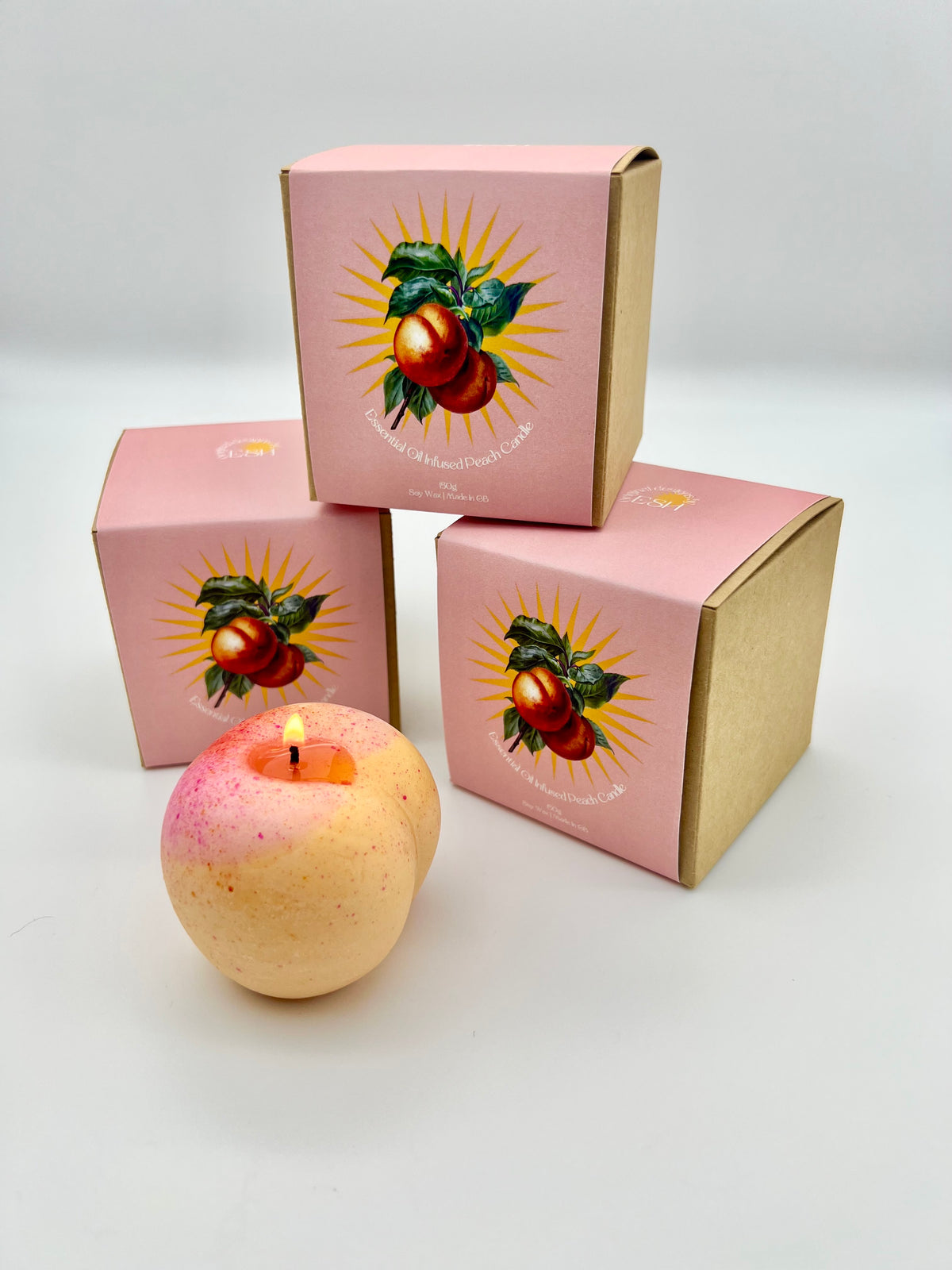 Esh Candle Bougie Peche Peach Soy Candle