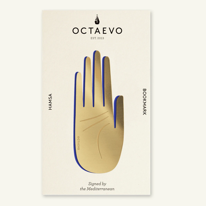 Octaevo Brass Hamsa Hand Bookmark