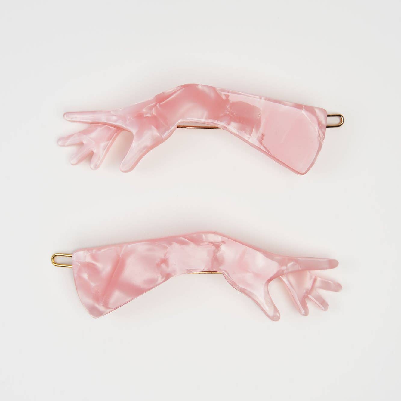MLE A Fashion Nerd Pink Gloves Hair Clips