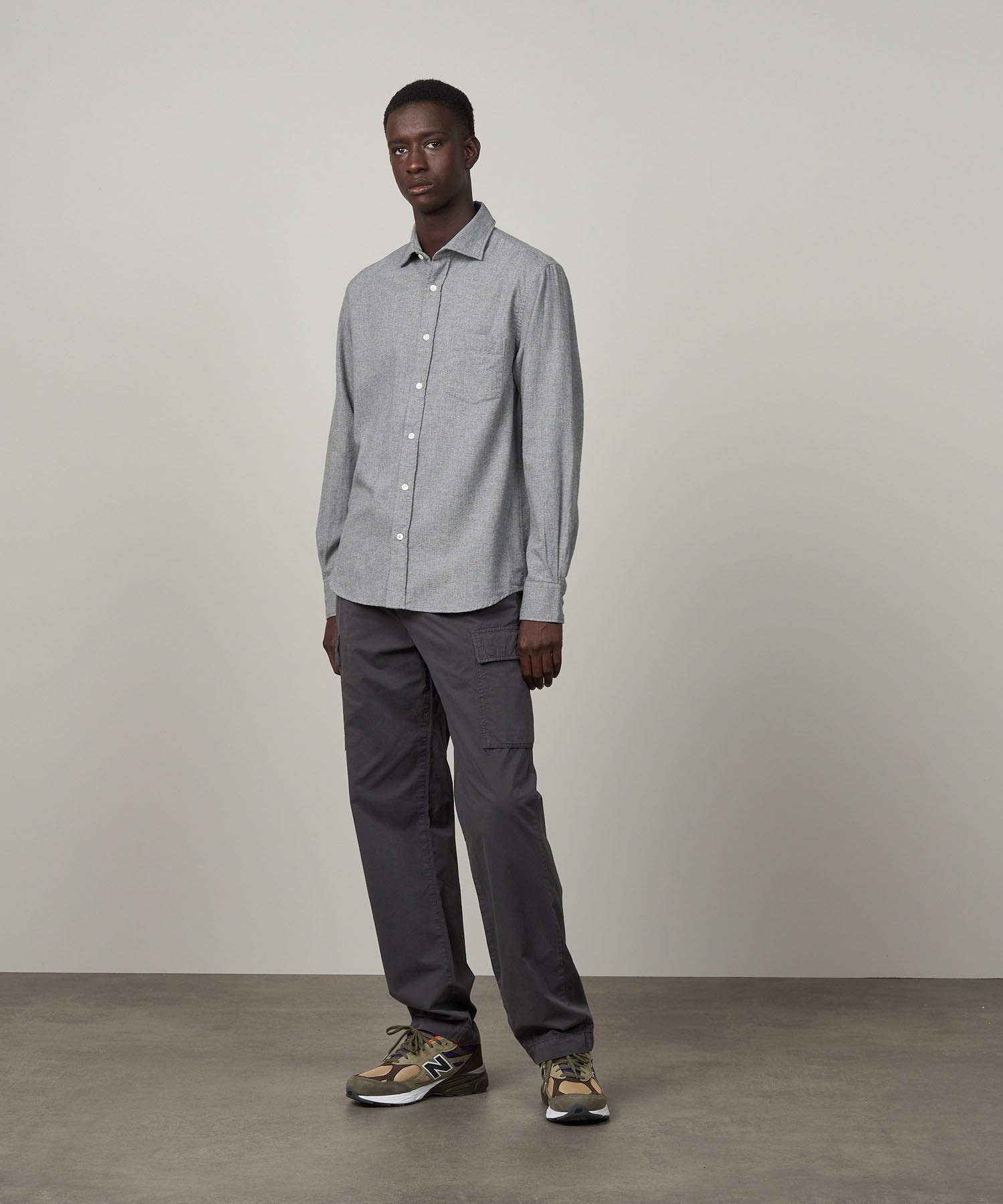 Hartford Paul Grey Woven Shirt