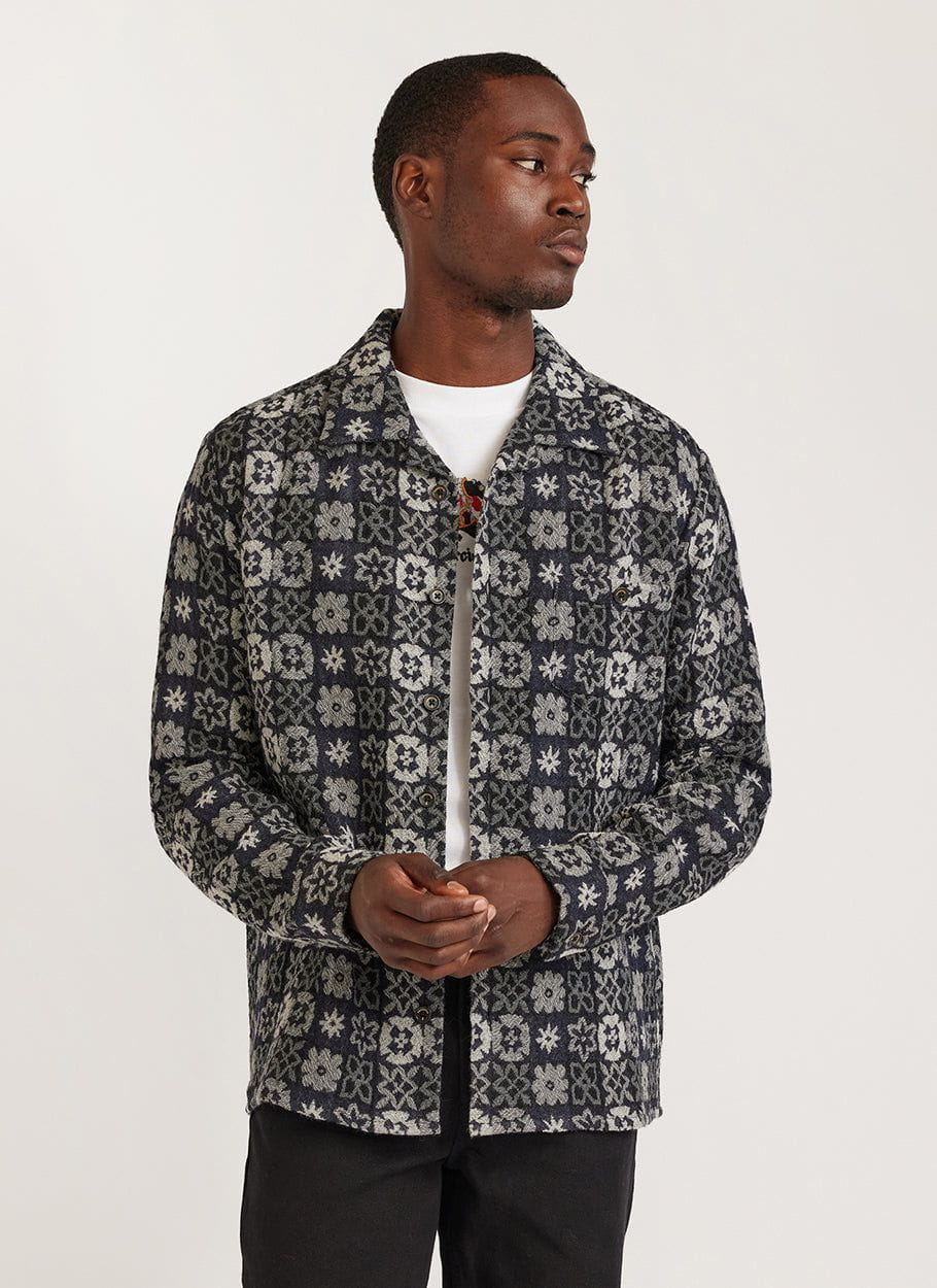Percival Ashdown Wildflower Black Multi Shirt