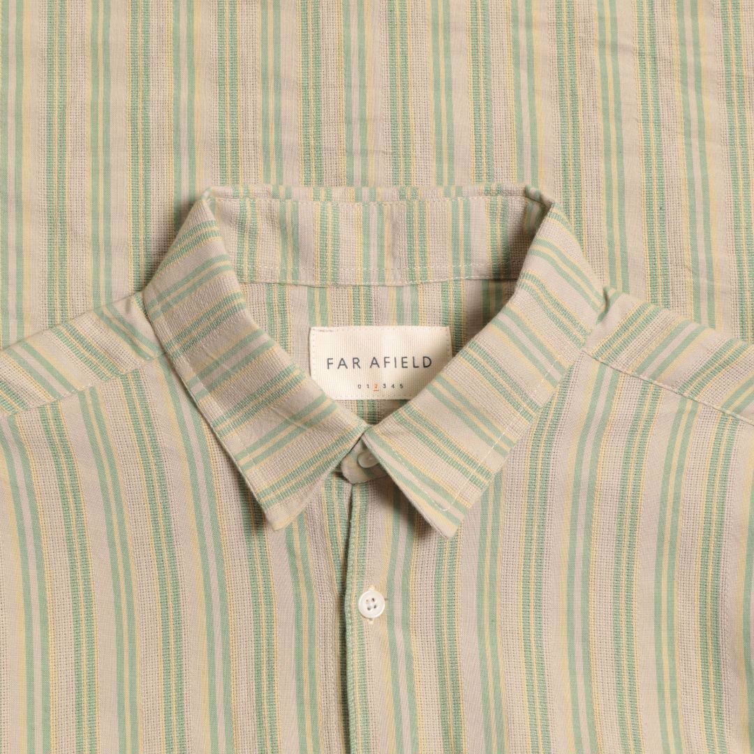 Far Afield Picchi Stripe Green Shirt
