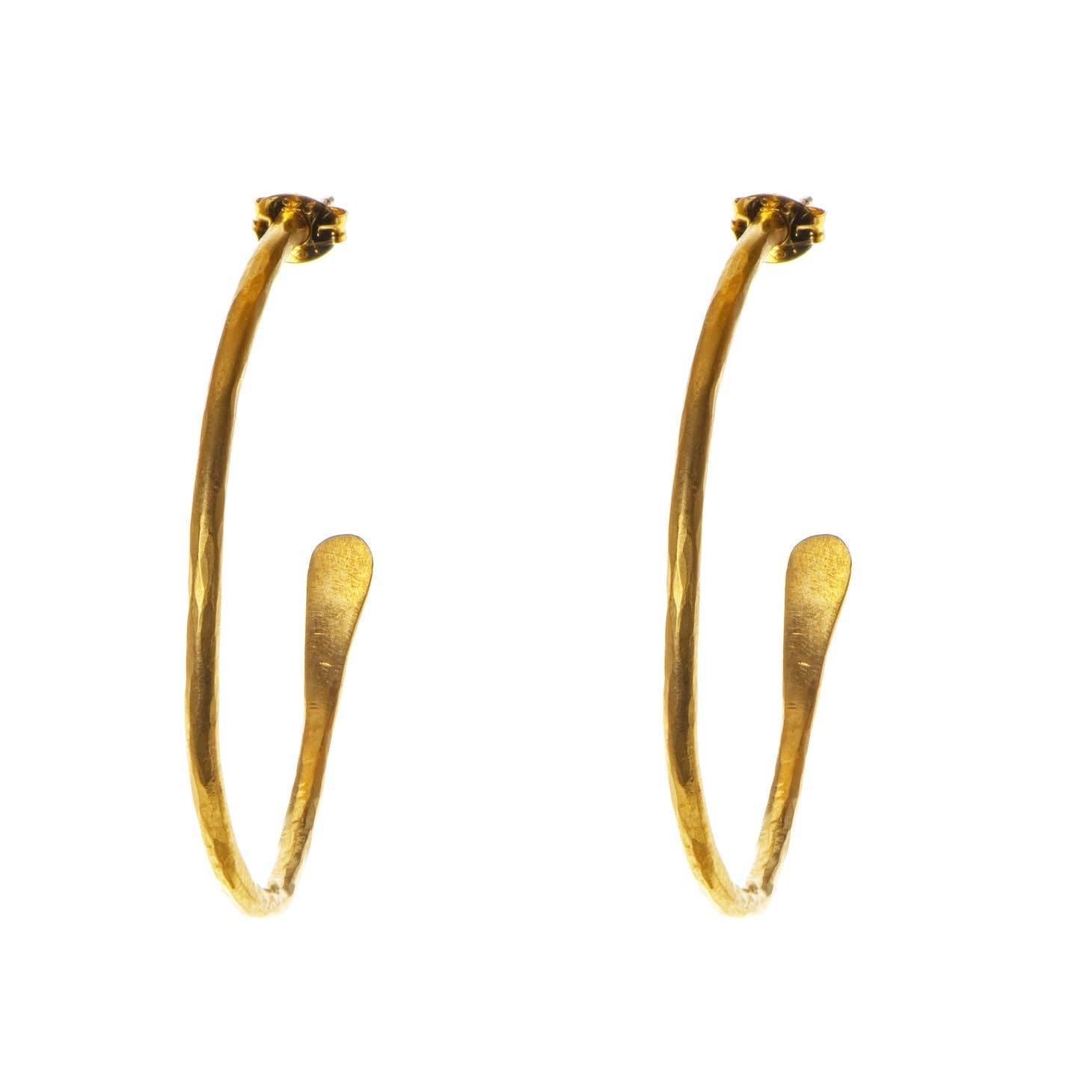 Just Trade Large Gold Plated Hoop Earrings