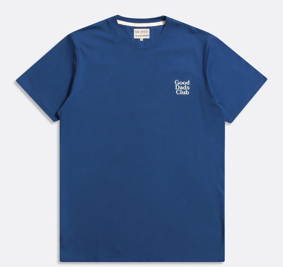 Far Afield Good Dads Club Embroidered Navy T-shirt