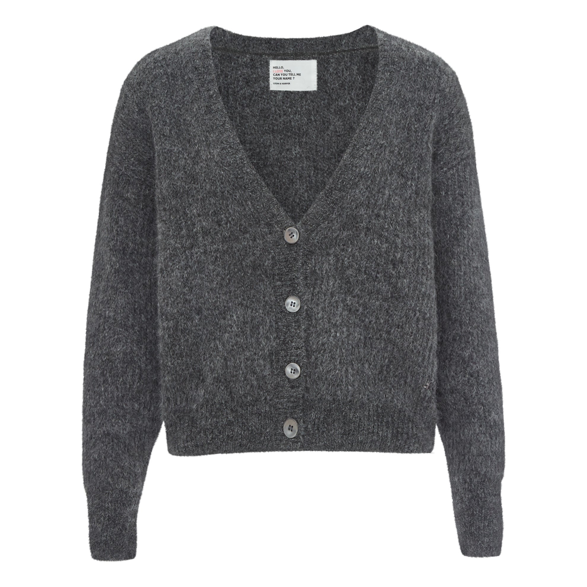 Leon & Harper Manou Plain Anthracite Jumper