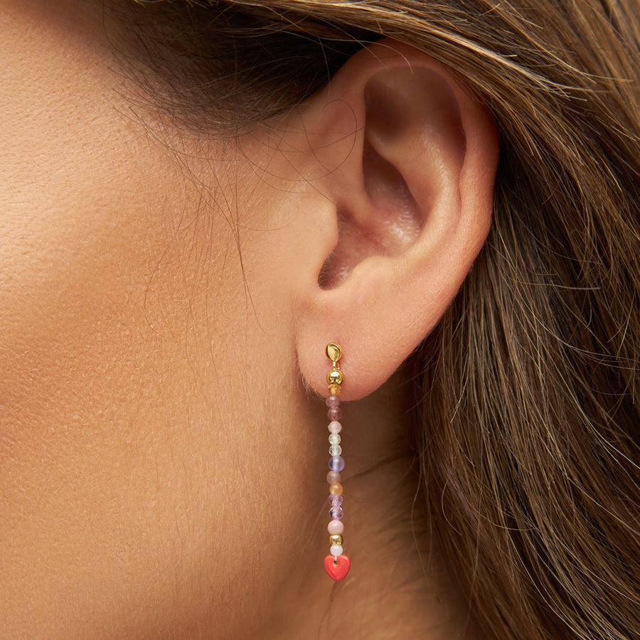 Lulu Copenhagen Topping Stones Love U Single Earring