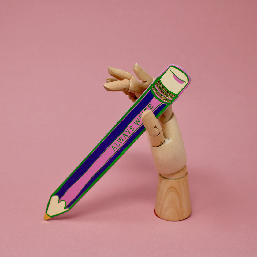 Ark Hot Pink Always Write Pencil Bookmark