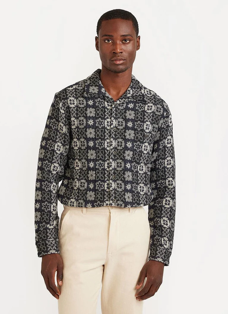 Percival Ashdown Wildflower Black Multi Shirt