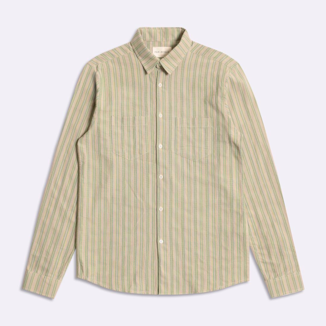 Far Afield Picchi Stripe Green Shirt