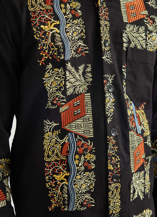 Percival Foragers Black Overshirt