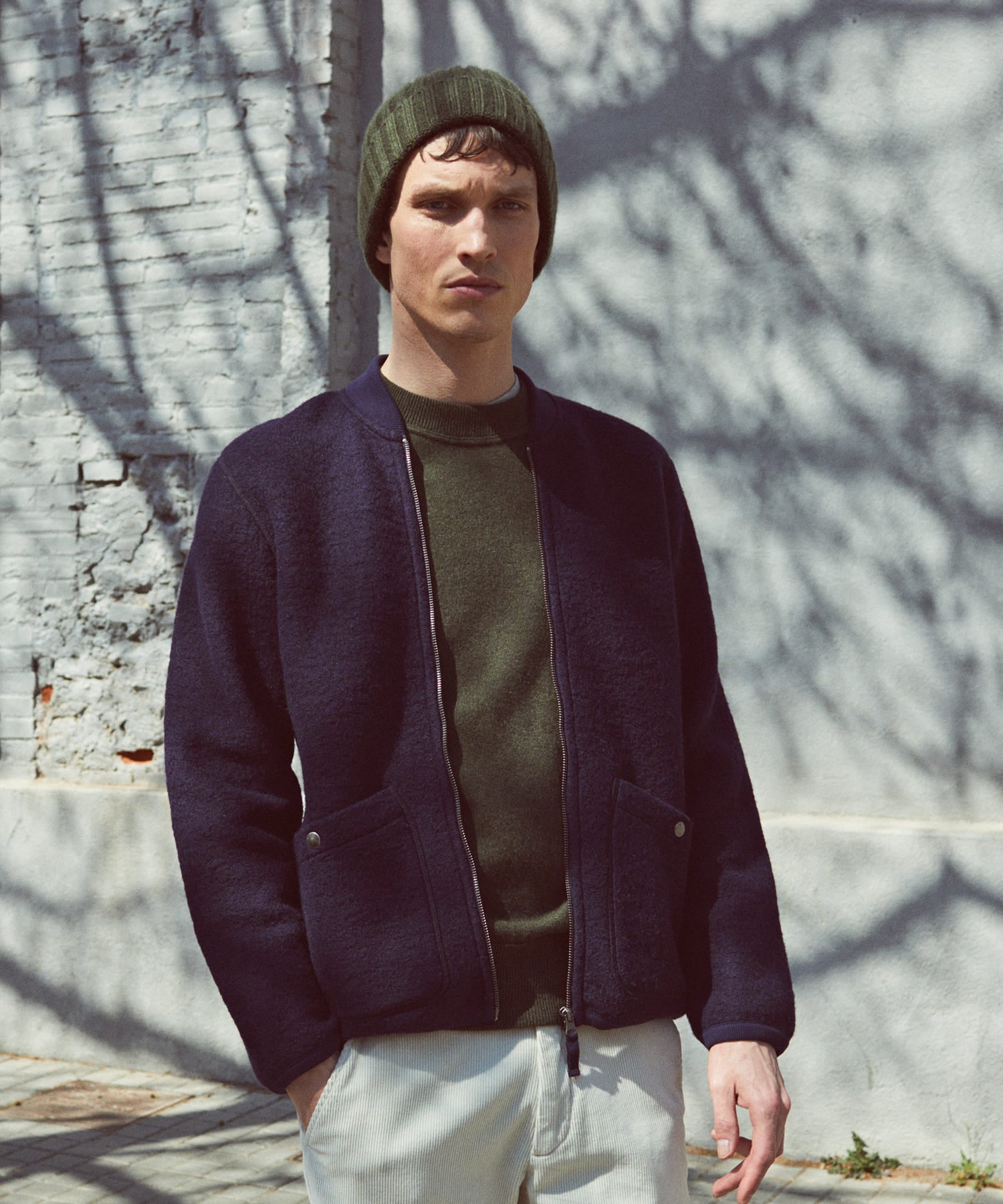 Hartford David Navy Knit Jacket
