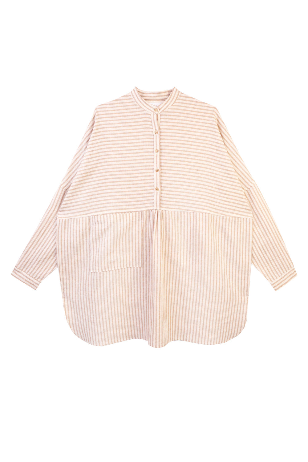 L.F Markey Clay Almond Stripe Shirt