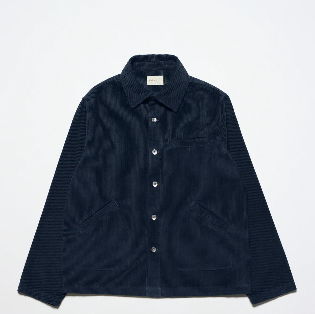 Far Afield Evans Insignia Blue Corduroy Overshirt