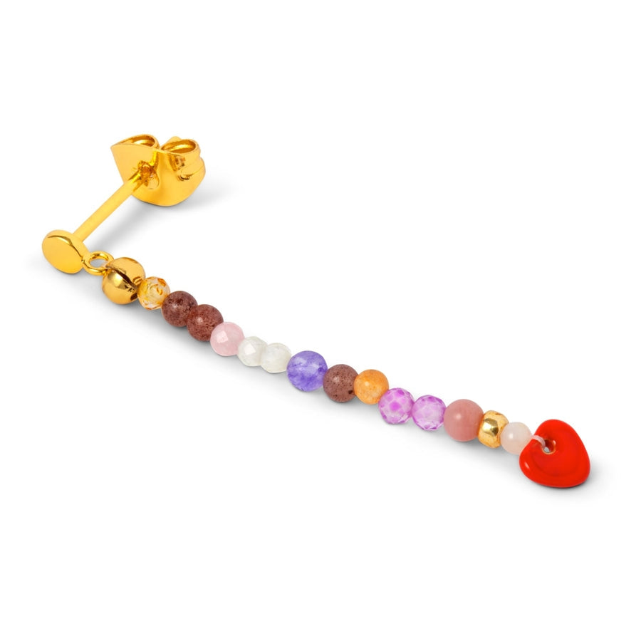 Lulu Copenhagen Topping Stones Love U Single Earring