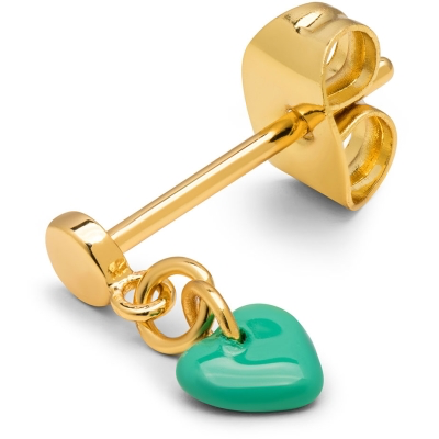 Lulu Copenhagen Topping Short Love u Light Green Earrings