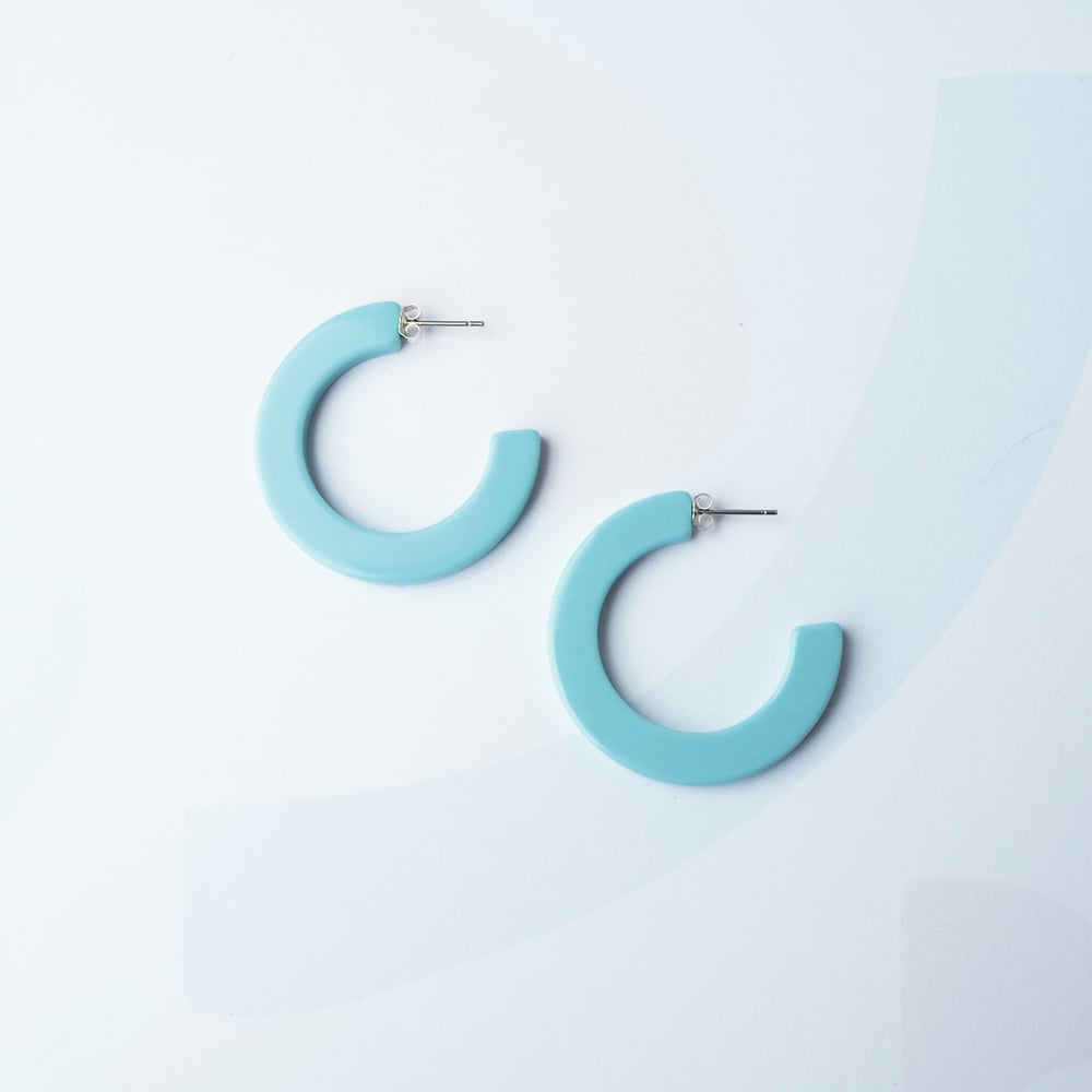 Custom Made Lux Aqua Midi Hoops