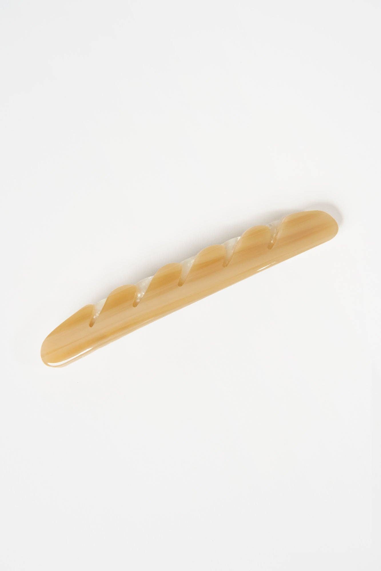 MLE Cream Untoasted Baguette Hair Clip