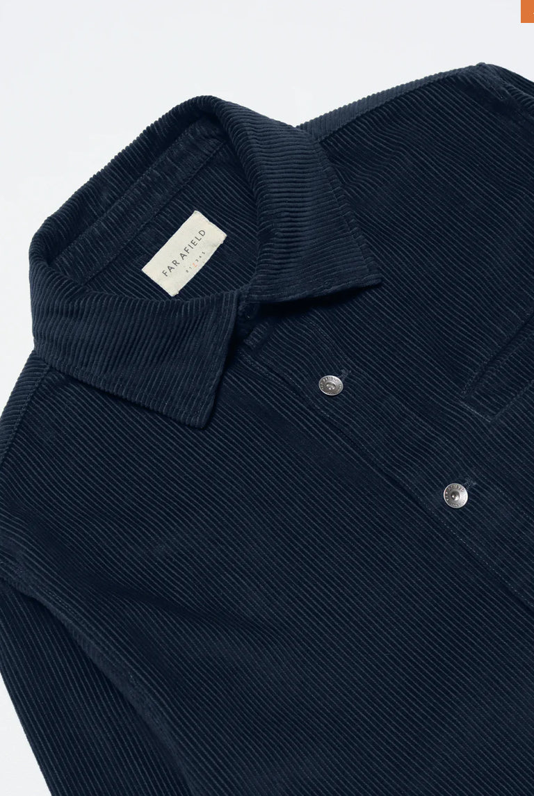 Far Afield Evans Insignia Blue Corduroy Overshirt