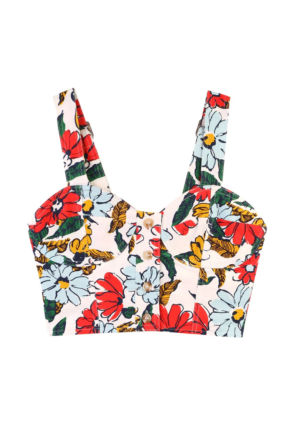 L.F Markey Cosmos Floral Elm Bralet