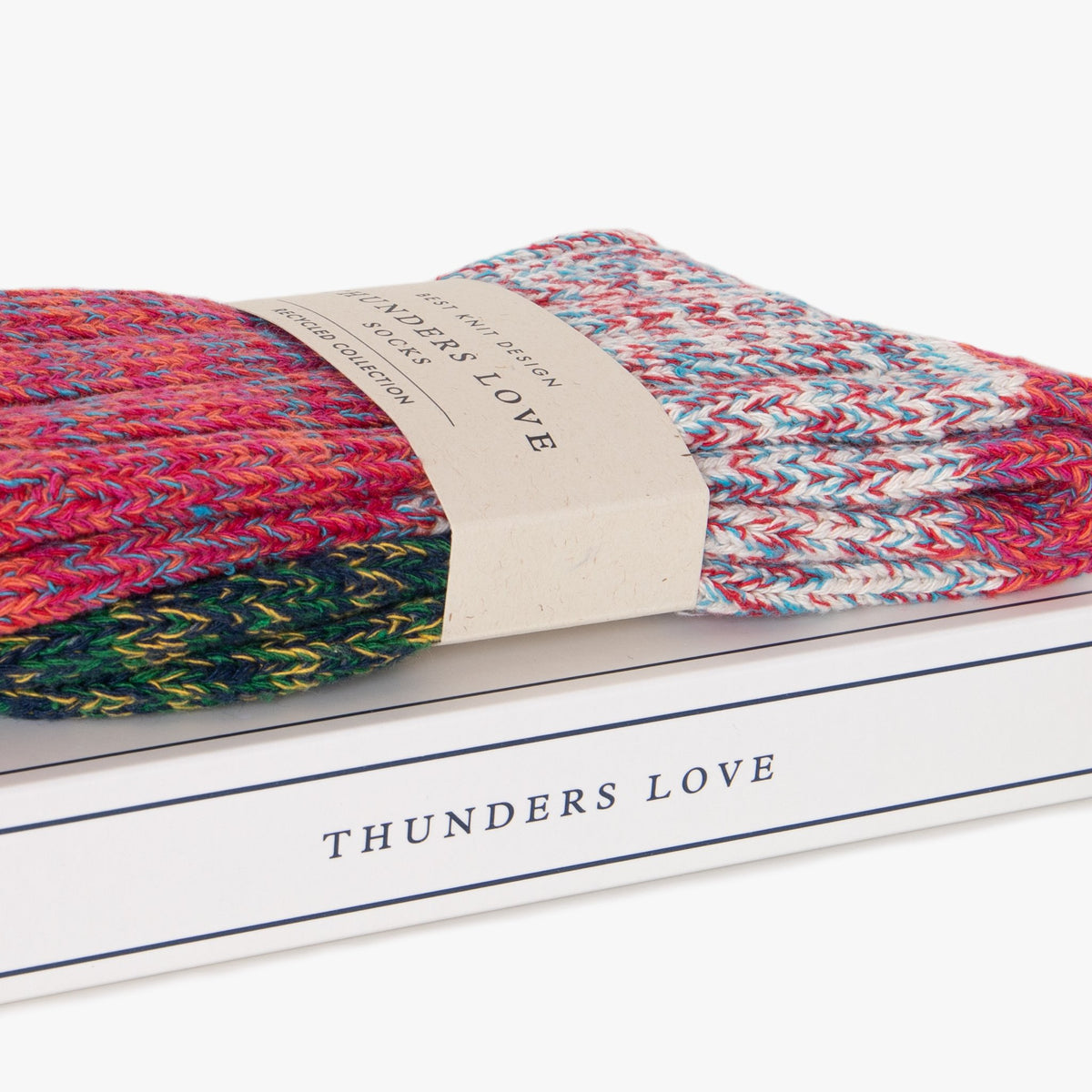 Thunders Love Charlie Green & Pink Socks