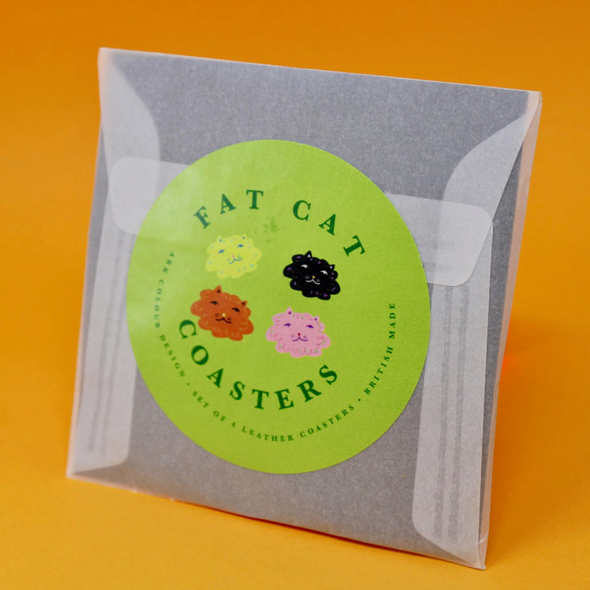 Ark Fat Cat Leather Coasters