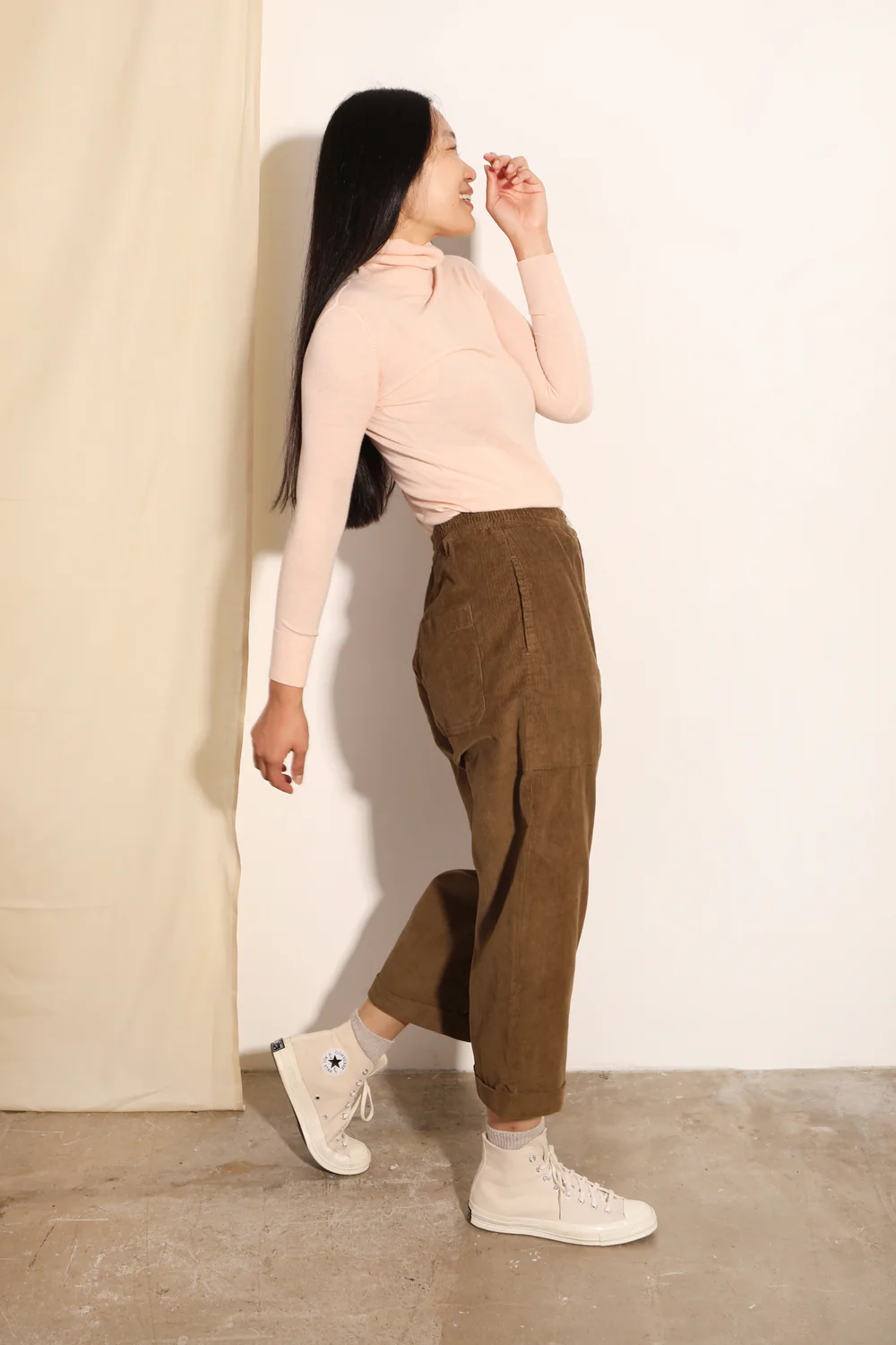 L.F Markey Beckett Olive Crop Trousers