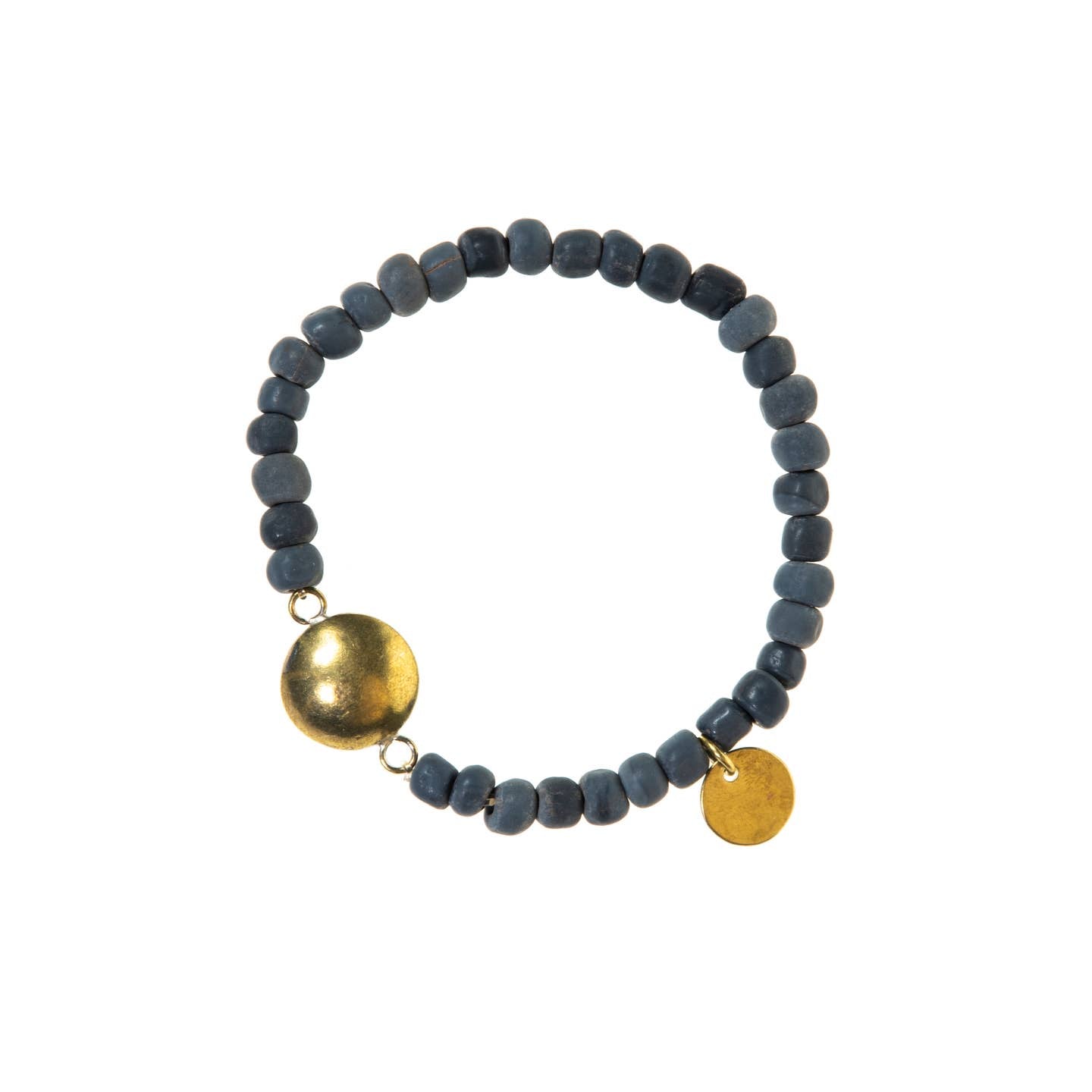 Just Trade River Blue Bead Bracelet