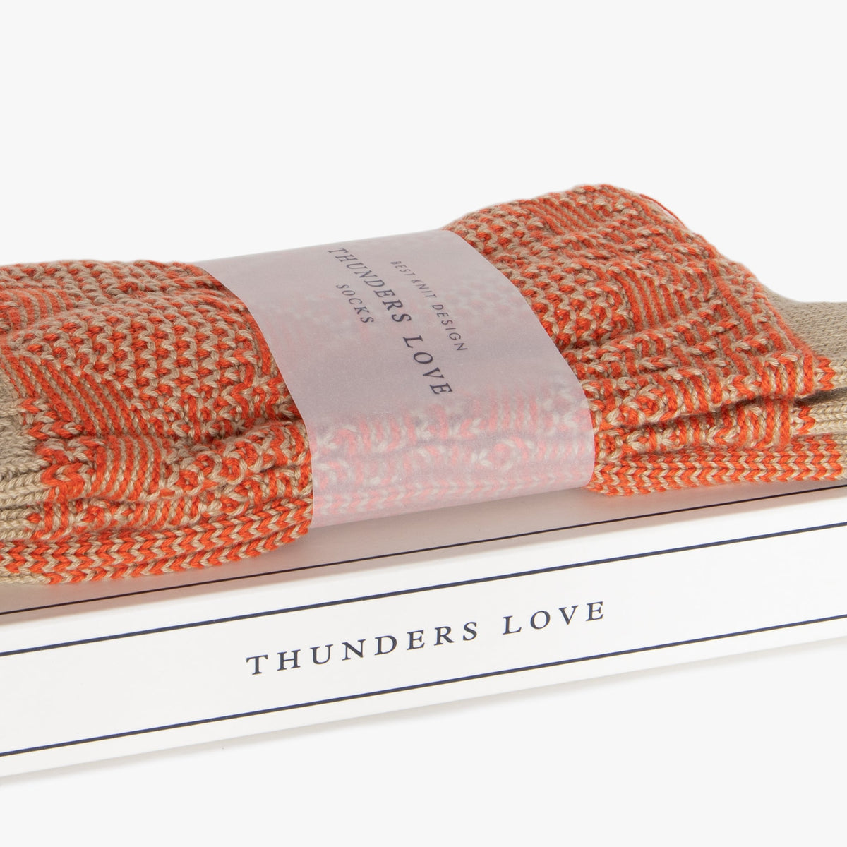Thunders Love Criss Cross Orange Link Socks