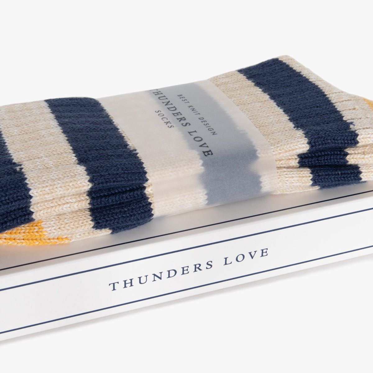 Thunders Love Nautical Turn Shirley Navy Stripe Socks