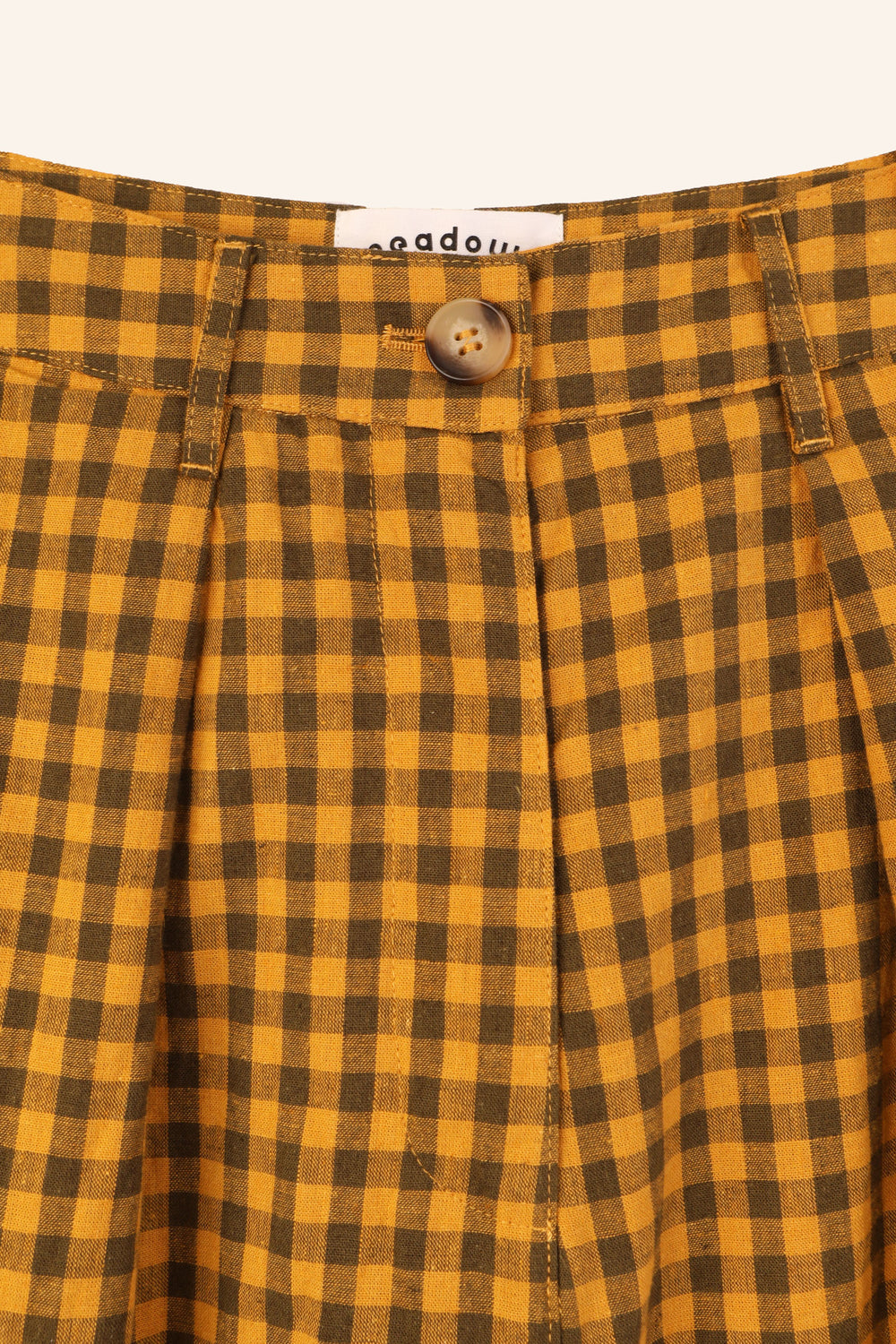 Meadows Sanne Toffee Gingham Shorts