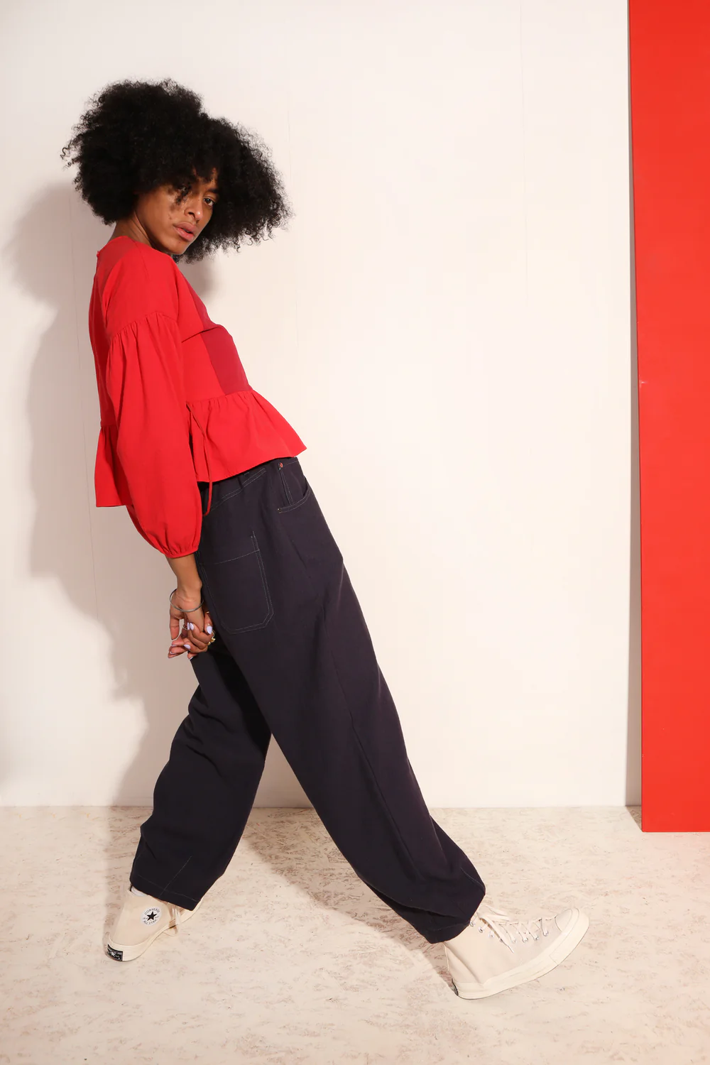 L.F Markey Fergus Navy Trousers