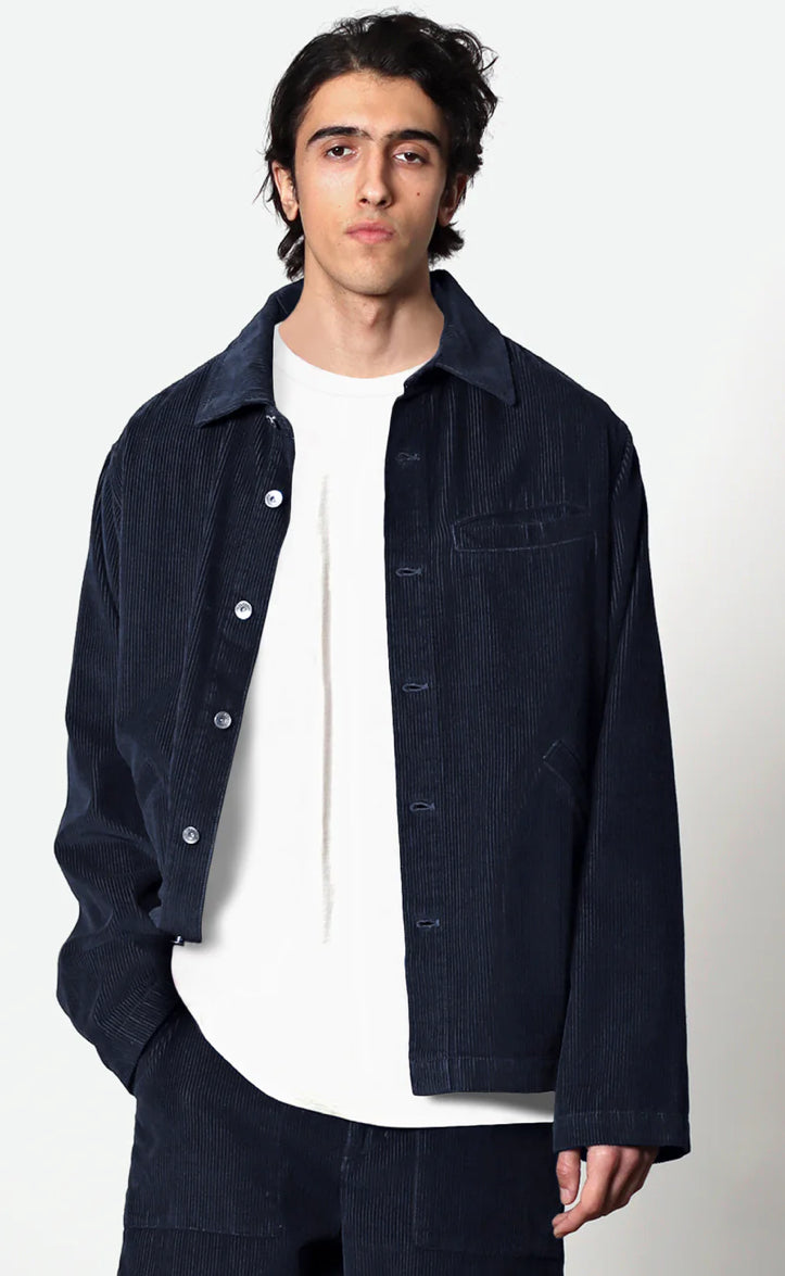 Far Afield Evans Insignia Blue Corduroy Overshirt