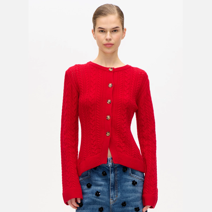 Baum Und Pferdgarten Clarah Crimson Red Cardigan