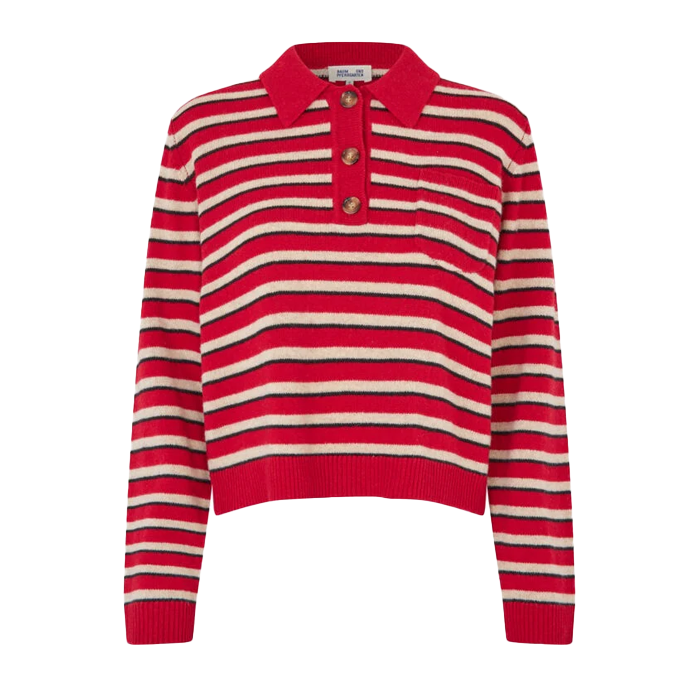 Baum Und Pferdgarten Cori Crimson Red Stripe Jumper