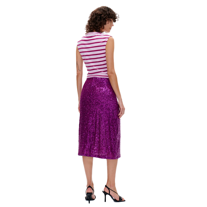 Baum Und Pferdgarten Jaliyah Breton Stripe Magenta T-shirt
