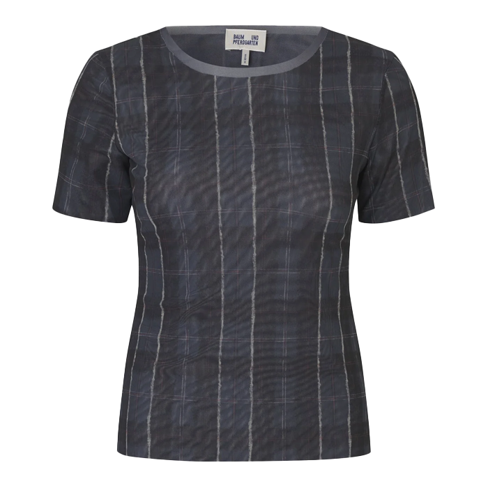 Baum Und Pferdgarten Juanita Navy Check Top