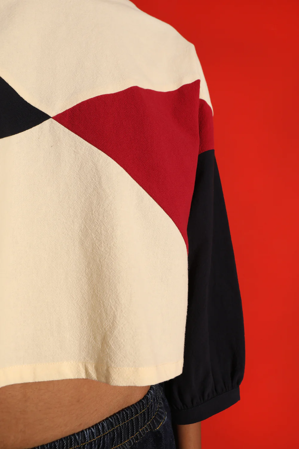 L.F Markey Alto Ecru Patchwork Top
