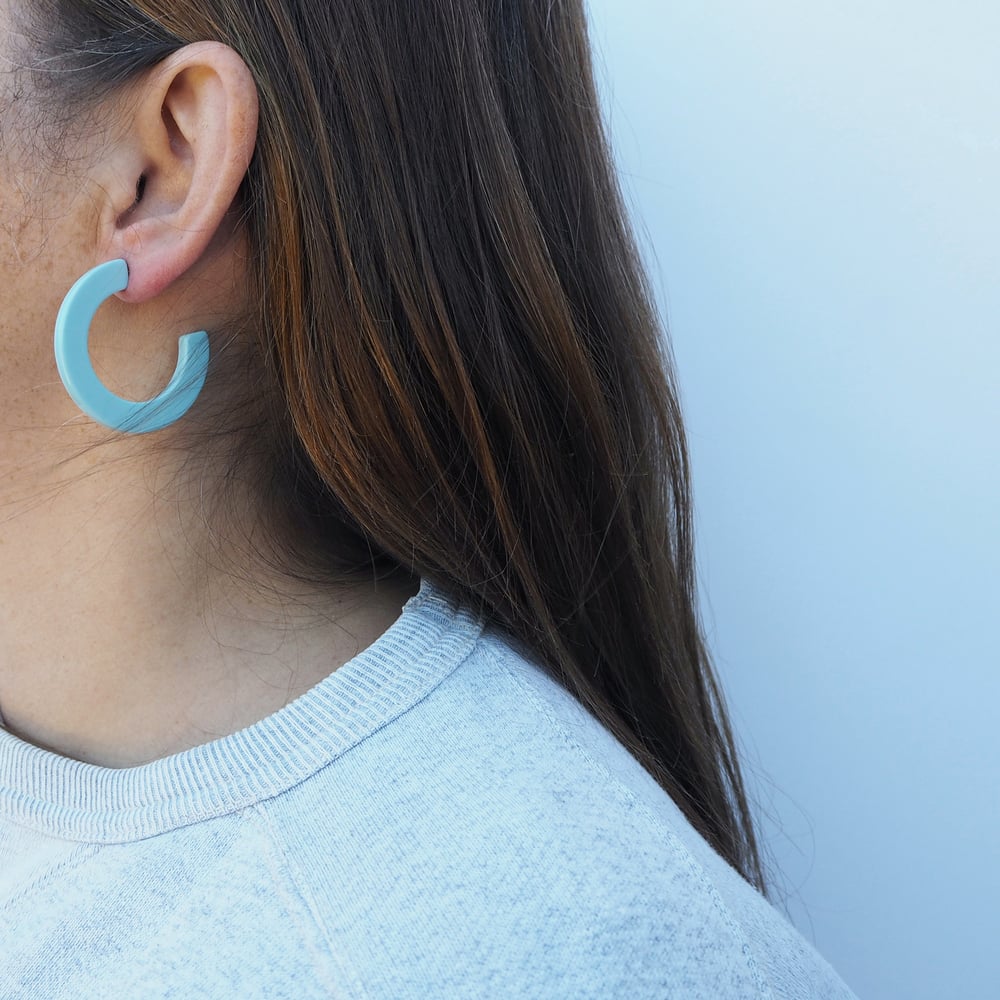 Custom Made Lux Aqua Midi Hoops