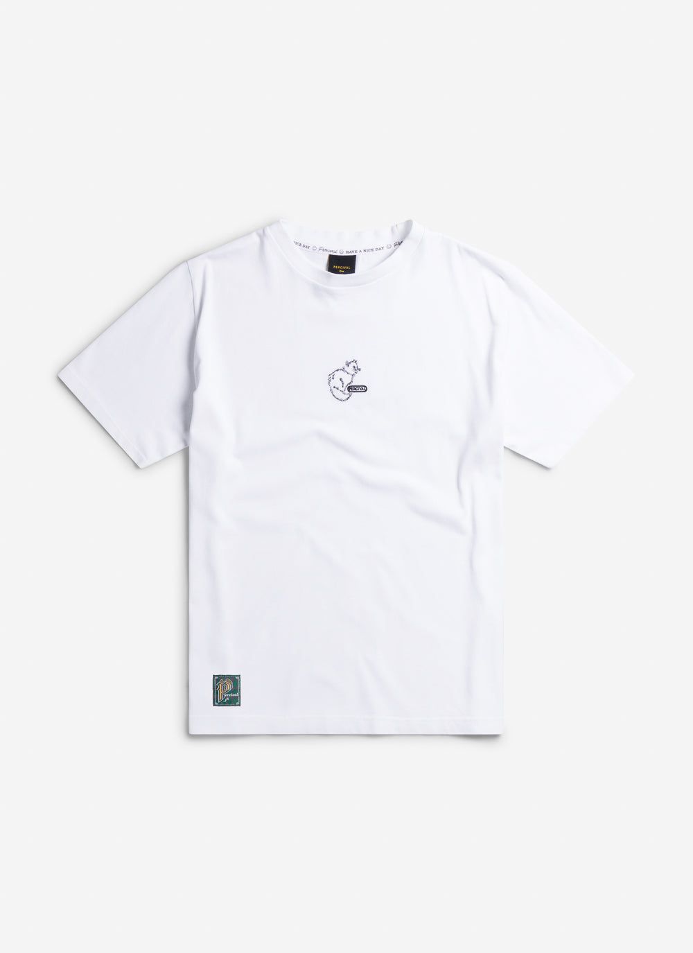 Percival Cotter Cat White T-shirt