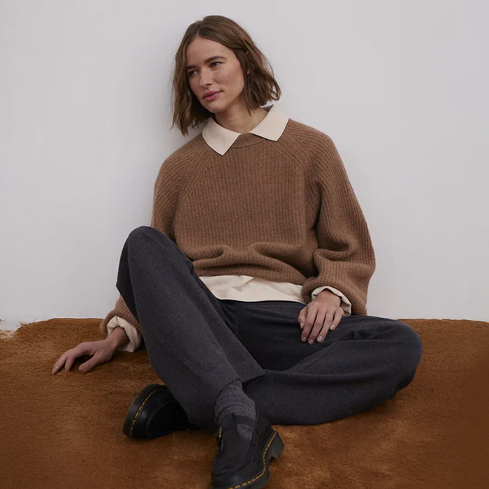 Esmé Studios ESJutta Brown Knit Jumper