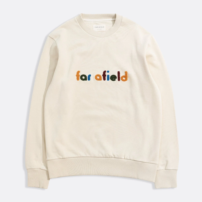 Far Afield Bouclé Logo Stone Sweatshirt