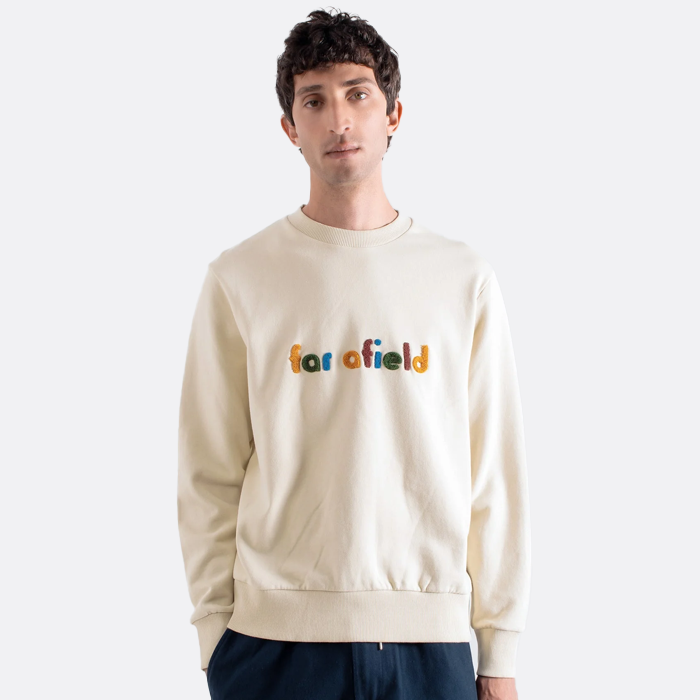 Far Afield Bouclé Logo Stone Sweatshirt