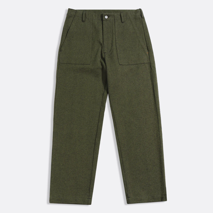 Far Afield Coup Grey Green Cotton Trousers