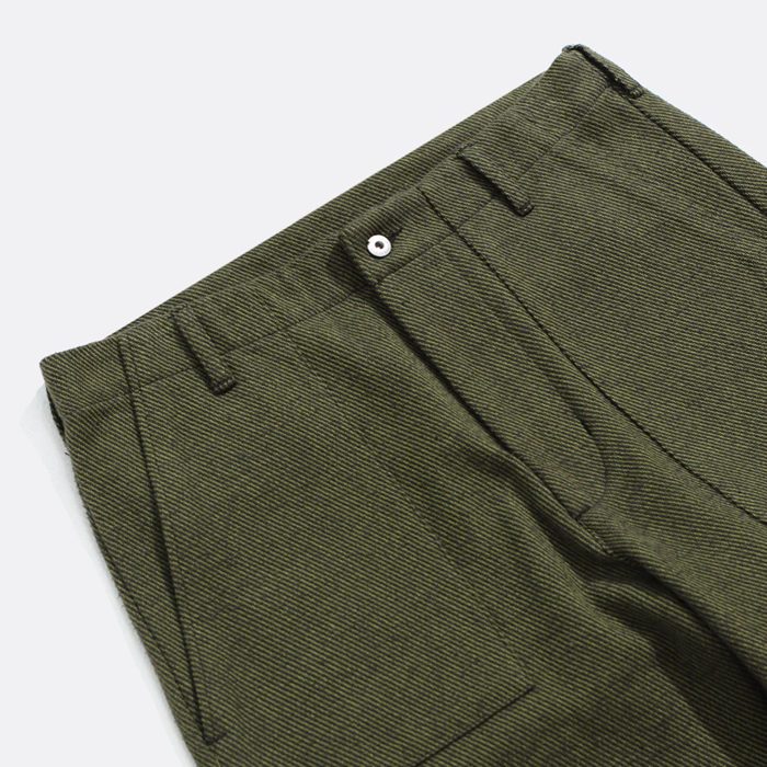 Far Afield Coup Grey Green Cotton Trousers