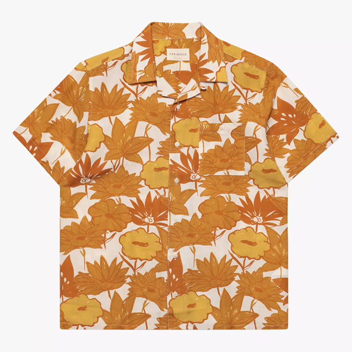 Far Afield Selleck Honey Gold Selleck Flower Collage Shirt