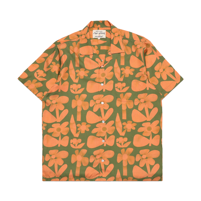 Far Afield X Marcello Velho Floral Stachio Shirt