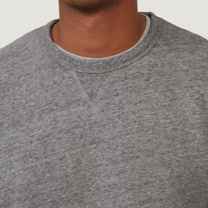 Hartford Heather Grey & Nut Crew Sweatshirt