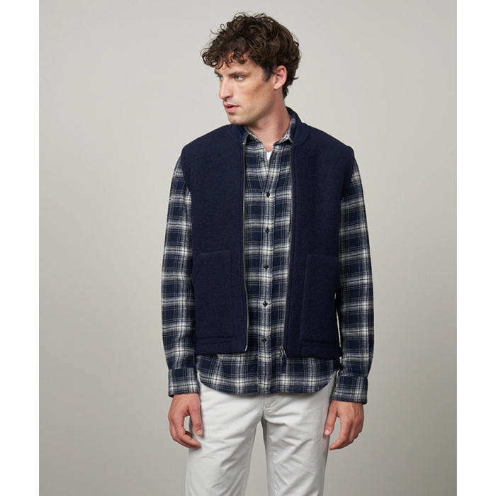 Hartford Navy Wool Vest