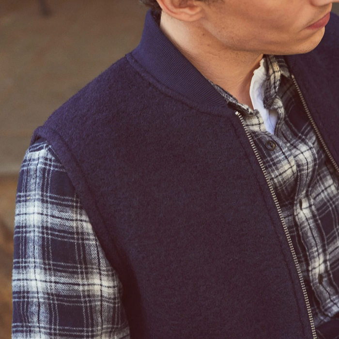 Hartford Navy Wool Vest