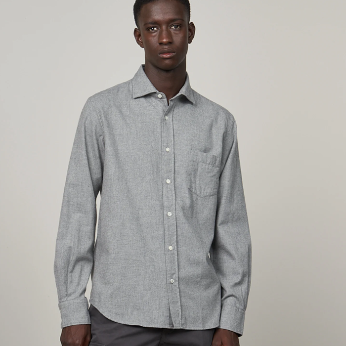 Hartford Paul Grey Woven Shirt